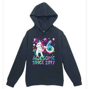 6 Years Old Unicorn Flossing 6th Birthday Girl Unicorn Party Urban Pullover Hoodie