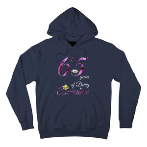 65 Year Old Shirt Awesome Floral 1958 65th Birthday Present Gift Hoodie