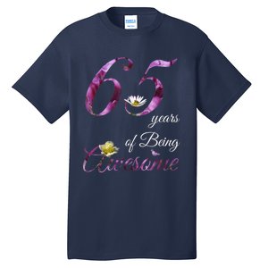 65 Year Old Shirt Awesome Floral 1958 65th Birthday Present Gift Tall T-Shirt