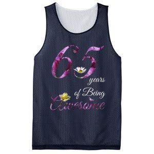 65 Year Old Shirt Awesome Floral 1958 65th Birthday Present Gift Mesh Reversible Basketball Jersey Tank