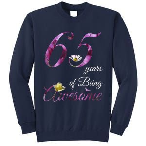 65 Year Old Shirt Awesome Floral 1958 65th Birthday Present Gift Tall Sweatshirt