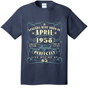 65 Years Old 65th Birthday Present Gift Legends Born In April 1958 T-Shirt