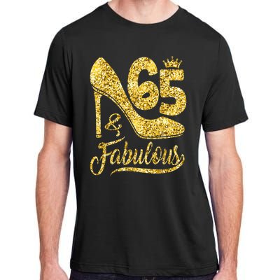 65 Years Old Gifts 65 & Fabulous 65th Birthday high heels Adult ChromaSoft Performance T-Shirt