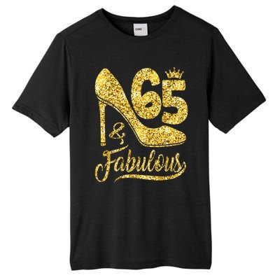 65 Years Old Gifts 65 & Fabulous 65th Birthday high heels Tall Fusion ChromaSoft Performance T-Shirt