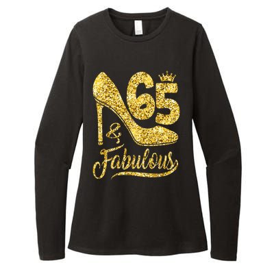 65 Years Old Gifts 65 & Fabulous 65th Birthday high heels Womens CVC Long Sleeve Shirt