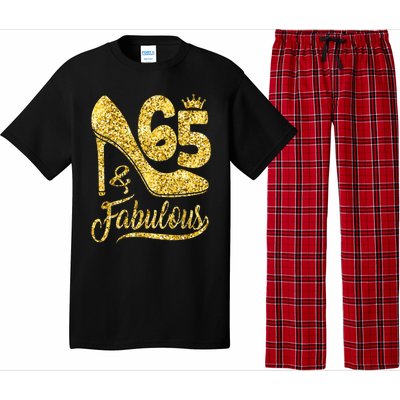 65 Years Old Gifts 65 & Fabulous 65th Birthday high heels Pajama Set