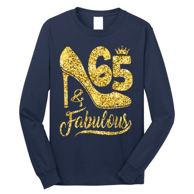 65 Years Old Gifts 65 & Fabulous 65th Birthday high heels Long Sleeve Shirt