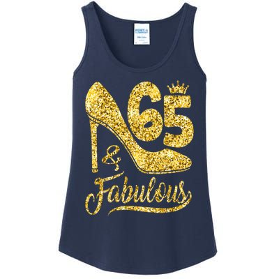 65 Years Old Gifts 65 & Fabulous 65th Birthday high heels Ladies Essential Tank