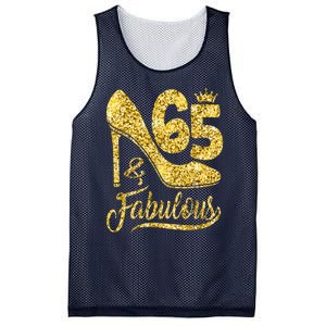 65 Years Old Gifts 65 & Fabulous 65th Birthday high heels Mesh Reversible Basketball Jersey Tank