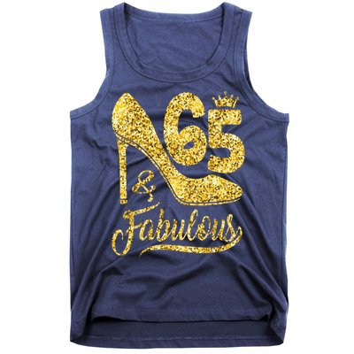 65 Years Old Gifts 65 & Fabulous 65th Birthday high heels Tank Top