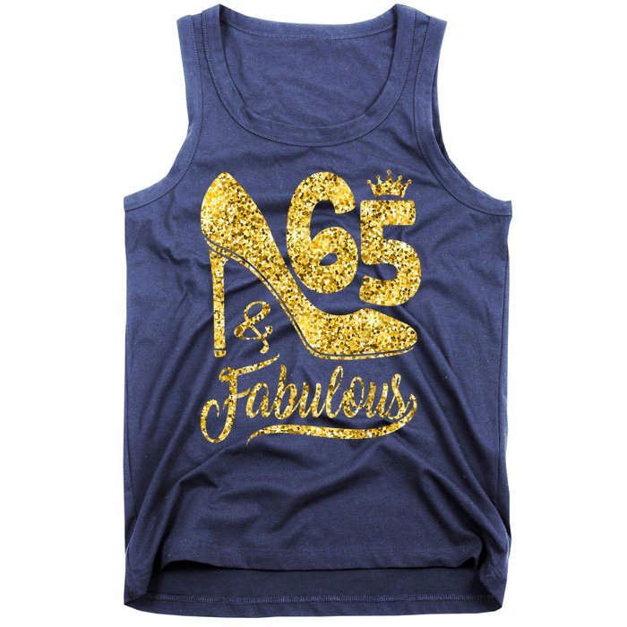 65 Years Old Gifts 65 & Fabulous 65th Birthday high heels Tank Top