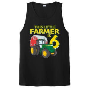 6 Year Old Green Farm Tractor Birthday Party Farmer 6th Gift PosiCharge Competitor Tank