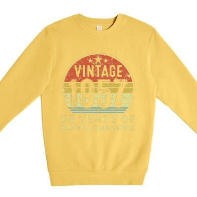 66 Year Old Birthday Vintage 1957 66th Birthday Premium Crewneck Sweatshirt