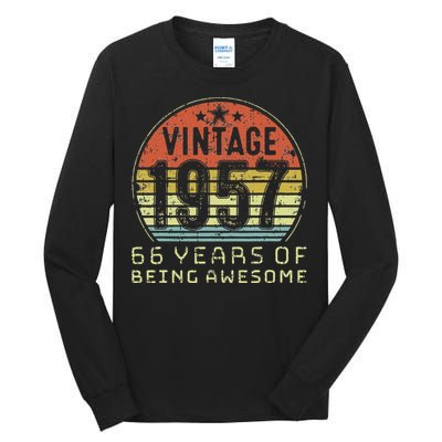 66 Year Old Birthday Vintage 1957 66th Birthday Tall Long Sleeve T-Shirt