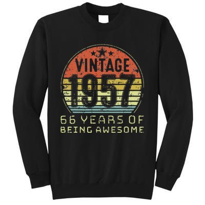 66 Year Old Birthday Vintage 1957 66th Birthday Tall Sweatshirt