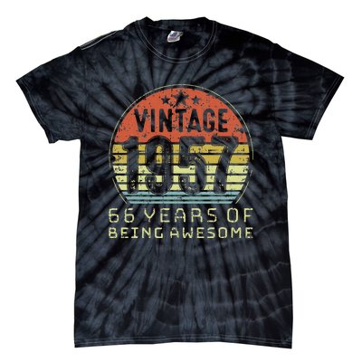 66 Year Old Birthday Vintage 1957 66th Birthday Tie-Dye T-Shirt