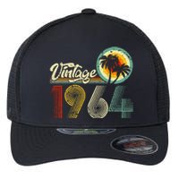 60 Years Old Gifts Vintage Born In 1964 Retro 60th Birthday Flexfit Unipanel Trucker Cap