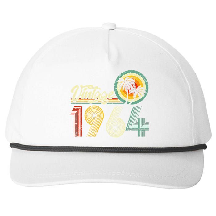 60 Years Old Gifts Vintage Born In 1964 Retro 60th Birthday Snapback Five-Panel Rope Hat