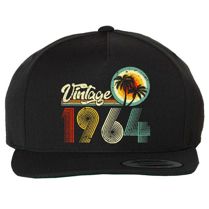 60 Years Old Gifts Vintage Born In 1964 Retro 60th Birthday Wool Snapback Cap