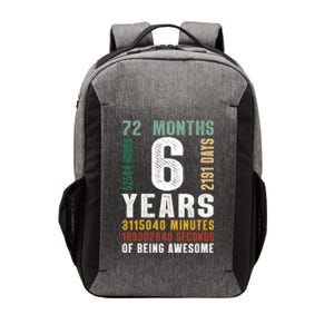 6 Year Of Being Awesome Funny Gift 6th Birthday Gifts Boys Girls Teens Vector Backpack