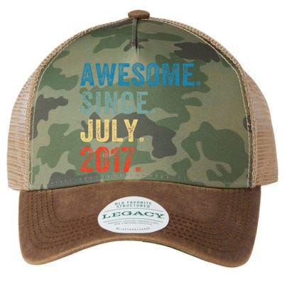 6 Year Old Gifts Awesome Since July 2017 6th Birthday Legacy Tie Dye Trucker Hat