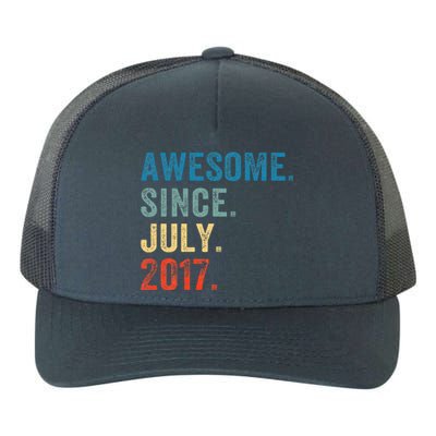 6 Year Old Gifts Awesome Since July 2017 6th Birthday Yupoong Adult 5-Panel Trucker Hat