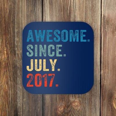 6 Year Old Gifts Awesome Since July 2017 6th Birthday Coaster