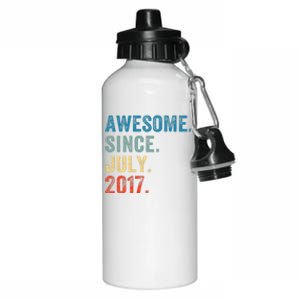 6 Year Old Gifts Awesome Since July 2017 6th Birthday Aluminum Water Bottle