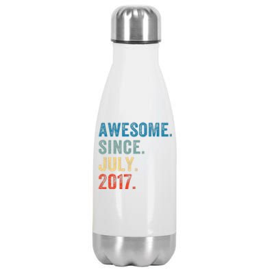 6 Year Old Gifts Awesome Since July 2017 6th Birthday Stainless Steel Insulated Water Bottle