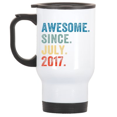 6 Year Old Gifts Awesome Since July 2017 6th Birthday Stainless Steel Travel Mug