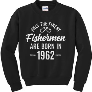 61 Year Old Fisherman Fishing 1962 61st Birthday Gift Kids Sweatshirt