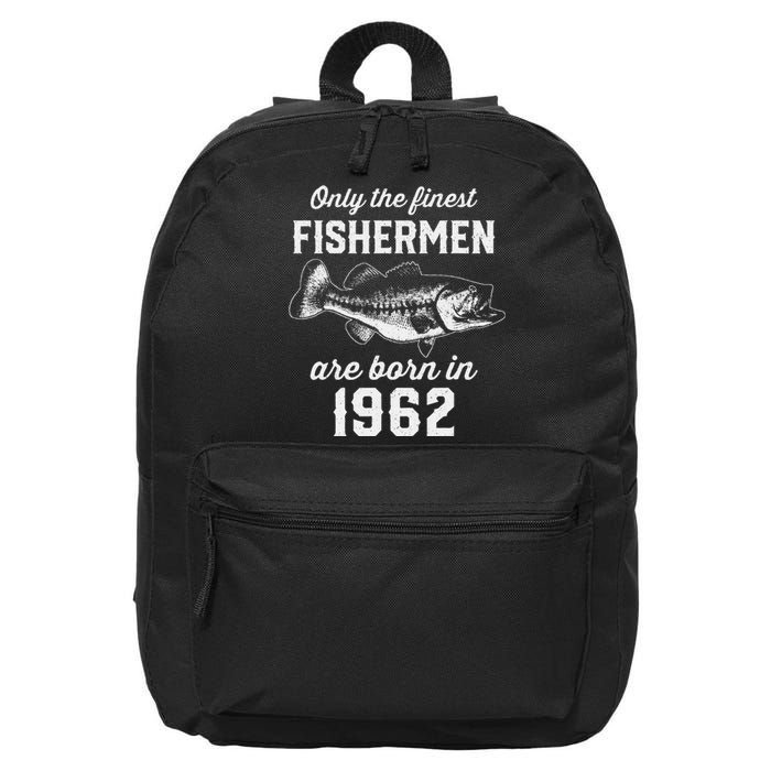 61 Year Old Fishing Fisherman 1962 61st Birthday 16 in Basic Backpack