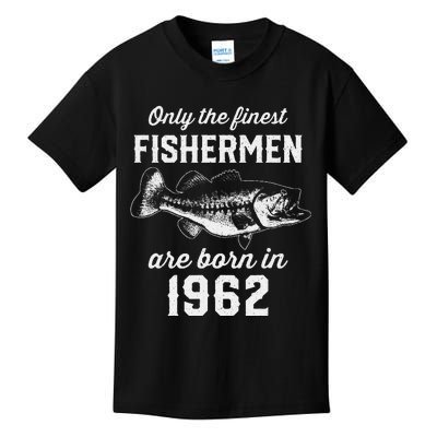 61 Year Old Fishing Fisherman 1962 61st Birthday Kids T-Shirt