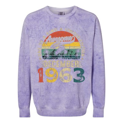 60 Years Old Made In December 1963 60th Birthday Gifts Wo Colorblast Crewneck Sweatshirt