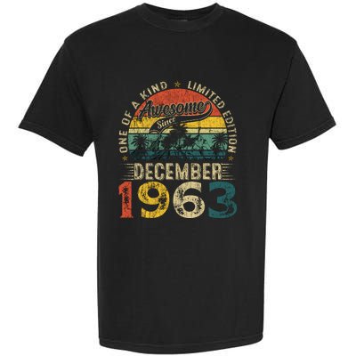 60 Years Old Made In December 1963 60th Birthday Gifts Wo Garment-Dyed Heavyweight T-Shirt