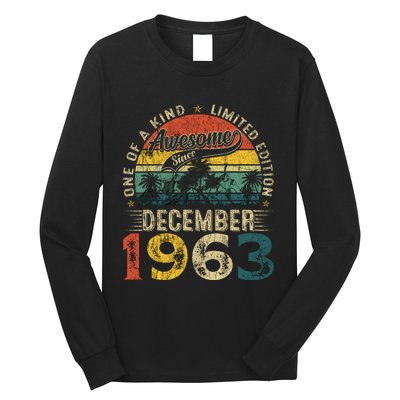 60 Years Old Made In December 1963 60th Birthday Gifts Wo Long Sleeve Shirt