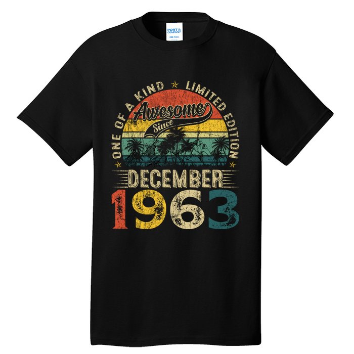 60 Years Old Made In December 1963 60th Birthday Gifts Wo Tall T-Shirt