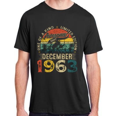 60 Years Old Made In December 1963 60th Birthday Gifts Wo Adult ChromaSoft Performance T-Shirt