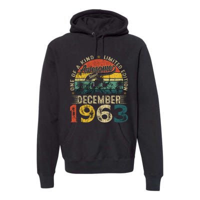 60 Years Old Made In December 1963 60th Birthday Gifts Wo Premium Hoodie