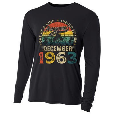 60 Years Old Made In December 1963 60th Birthday Gifts Wo Cooling Performance Long Sleeve Crew