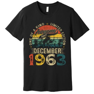 60 Years Old Made In December 1963 60th Birthday Gifts Wo Premium T-Shirt