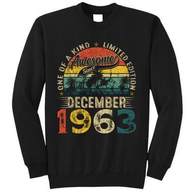 60 Years Old Made In December 1963 60th Birthday Gifts Wo Tall Sweatshirt