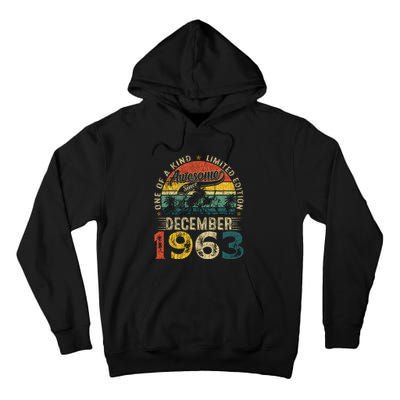 60 Years Old Made In December 1963 60th Birthday Gifts Wo Tall Hoodie