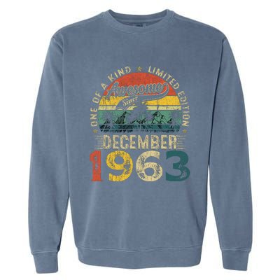 60 Years Old Made In December 1963 60th Birthday Gifts Wo Garment-Dyed Sweatshirt