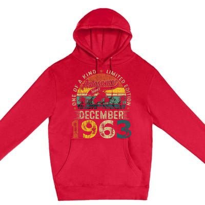 60 Years Old Made In December 1963 60th Birthday Gifts Wo Premium Pullover Hoodie