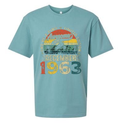 60 Years Old Made In December 1963 60th Birthday Gifts Wo Sueded Cloud Jersey T-Shirt