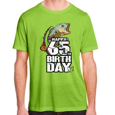 65 Years Old Fishing Fisherman Angler 65th Birthday Adult ChromaSoft Performance T-Shirt