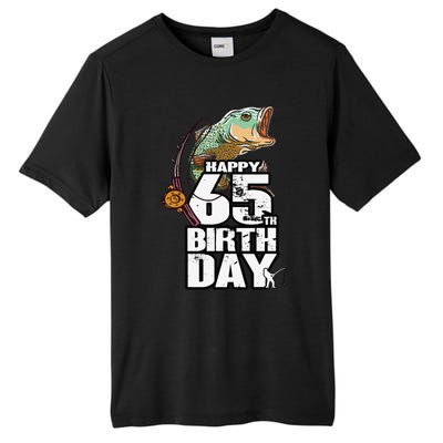 65 Years Old Fishing Fisherman Angler 65th Birthday Tall Fusion ChromaSoft Performance T-Shirt