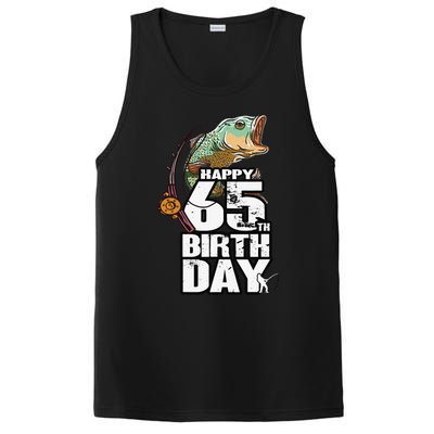 65 Years Old Fishing Fisherman Angler 65th Birthday PosiCharge Competitor Tank