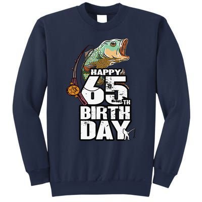 65 Years Old Fishing Fisherman Angler 65th Birthday Sweatshirt